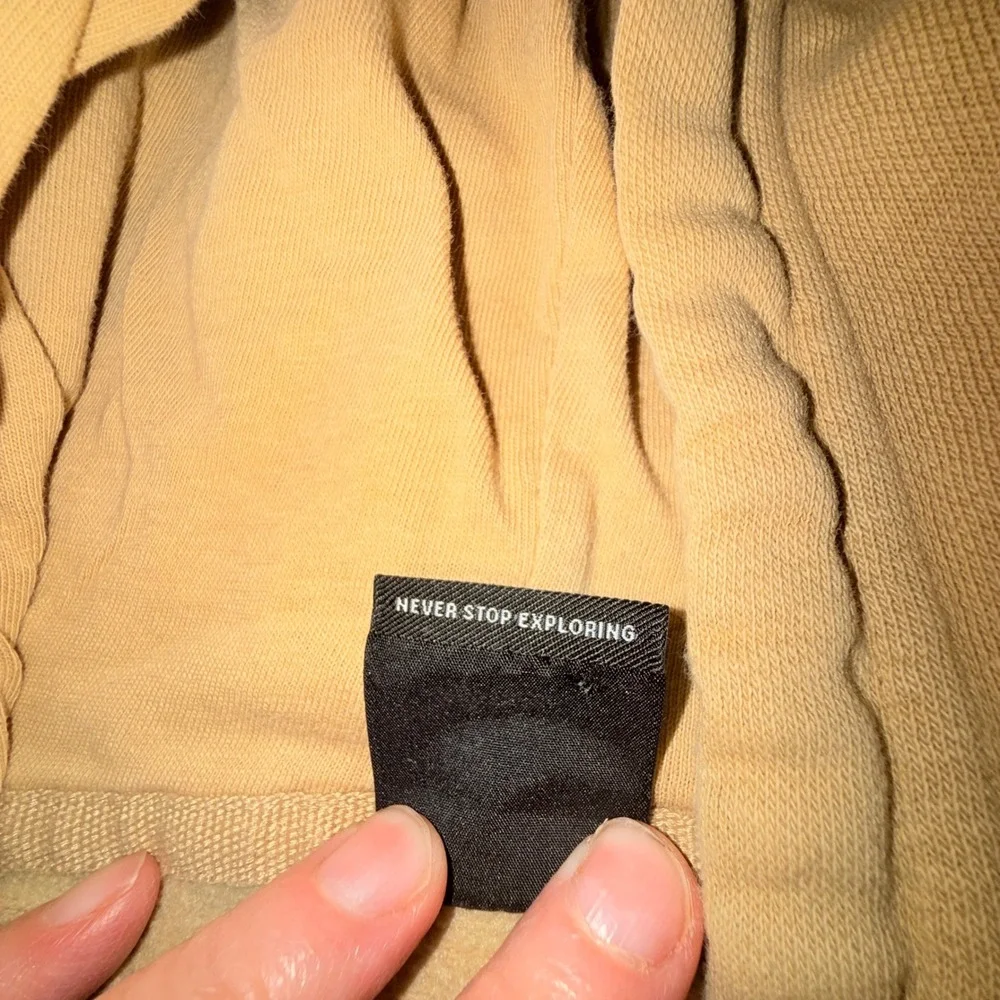 The‎ North Face Hoodie Mens M Yellow Good Pullover Logo Sweatshirt